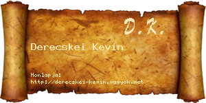 Derecskei Kevin névjegykártya